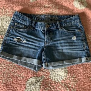Express Distressed jean shorts